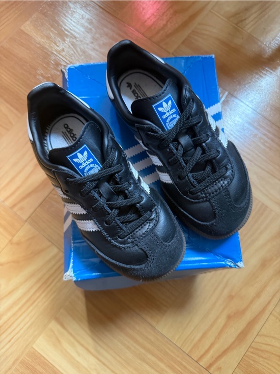 adidas Other - adidas Kids Black Sneakers with White Stripes